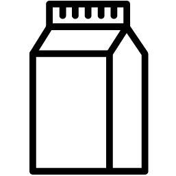 icon of a carton of milk or milk alternative such as soymilk
