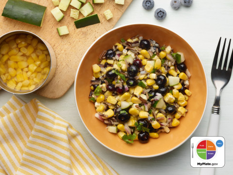 Corn, Blueberry, and Wild Rice Salad