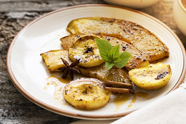 Baked Squash and Apple on a plate