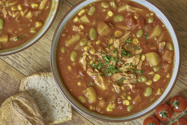 Image of Brunswick Stew Recipe in a bowl.