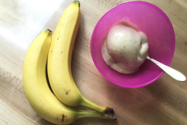 bowl of Easiest Banana Ice Cream